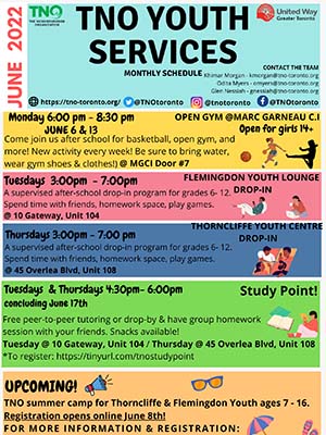 TNO Youth Services June Calendar