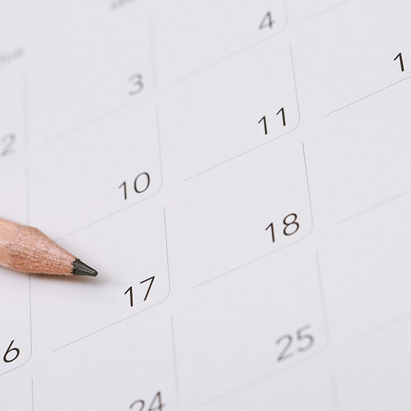 Employment events calendar