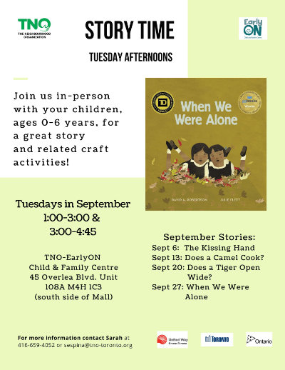 Story Time Sept 2022 Poster
