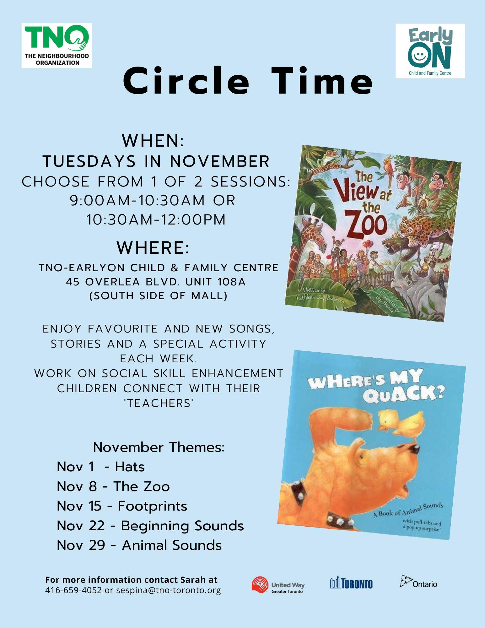 Circle Time - Tuesdays November 2022
