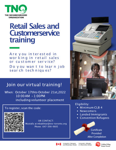 Retail sales training event poster