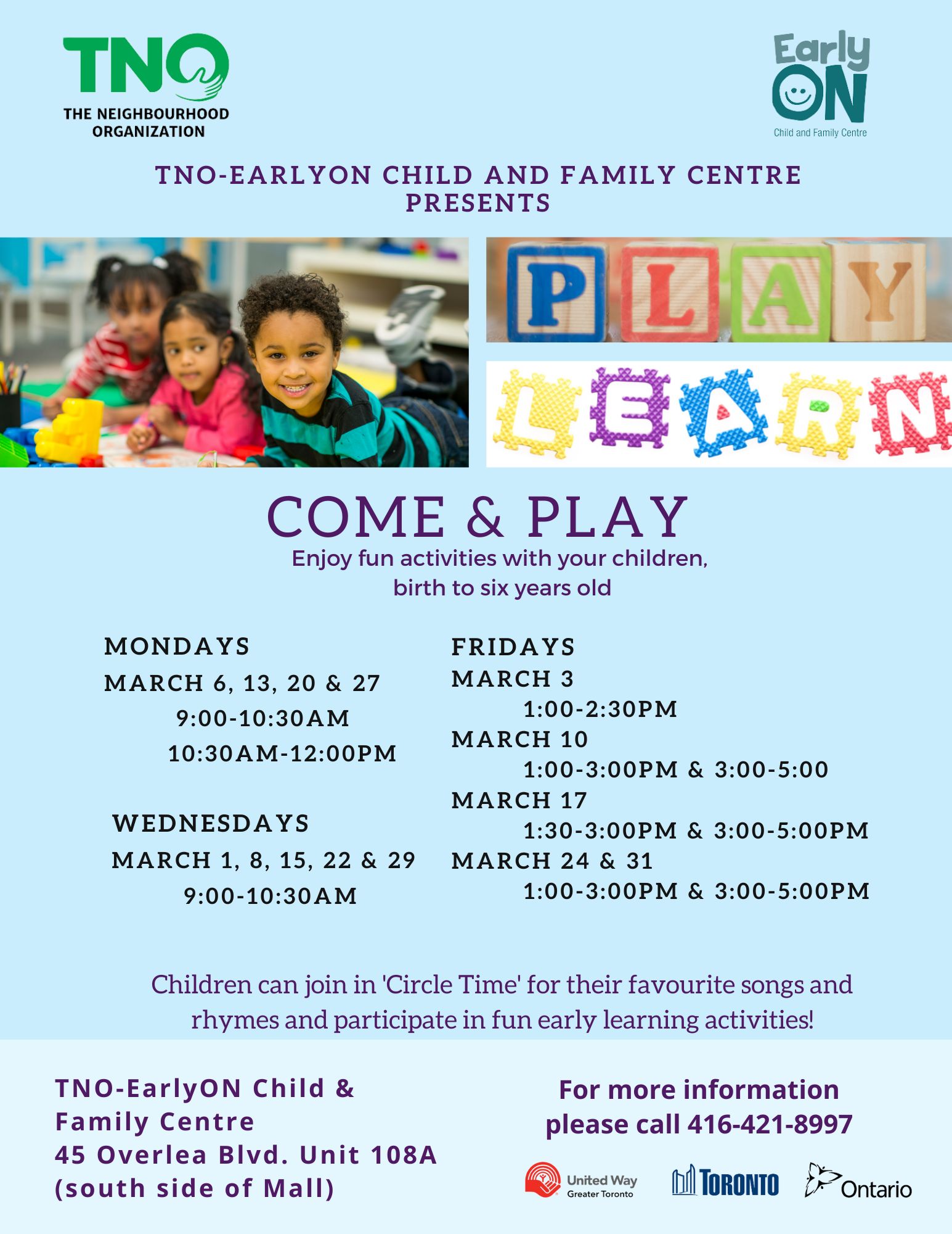 Come & Play March 2023