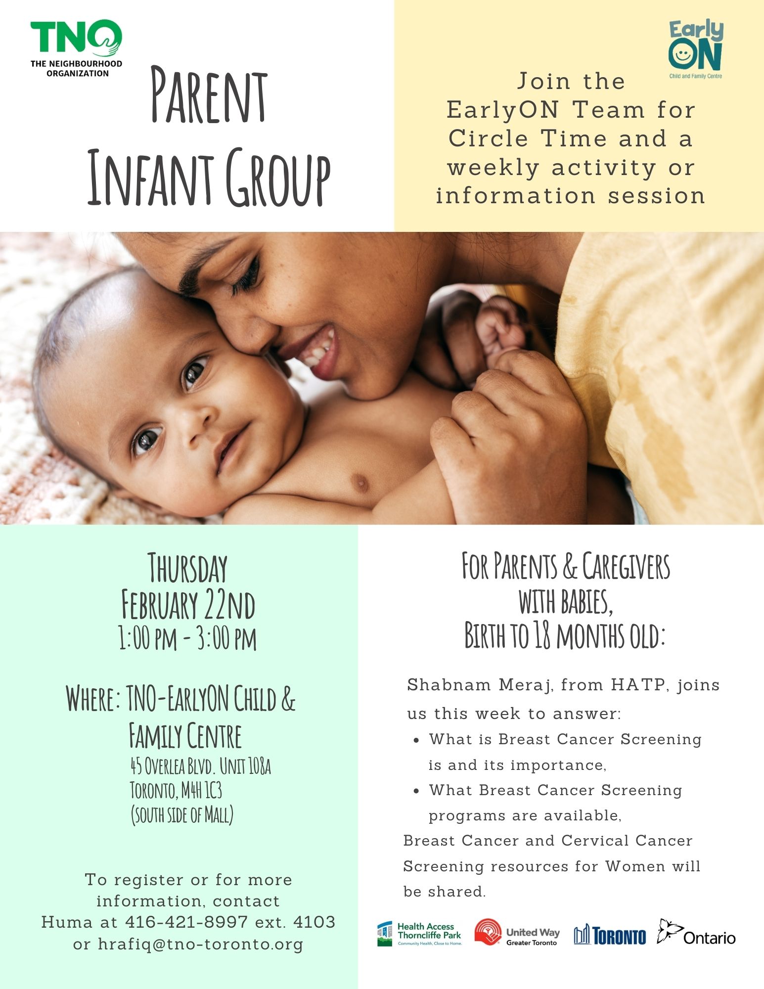 Parent Infant Group - February 22 2024
