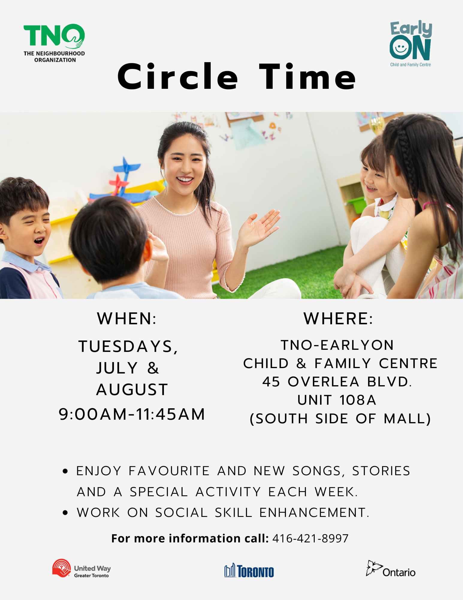 Circle Time - July and August 2024