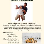 Music & Movement - July and August 2024